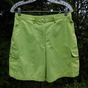 Susan Bristol Lightweight High-Rise Cotton Cargo Shorts